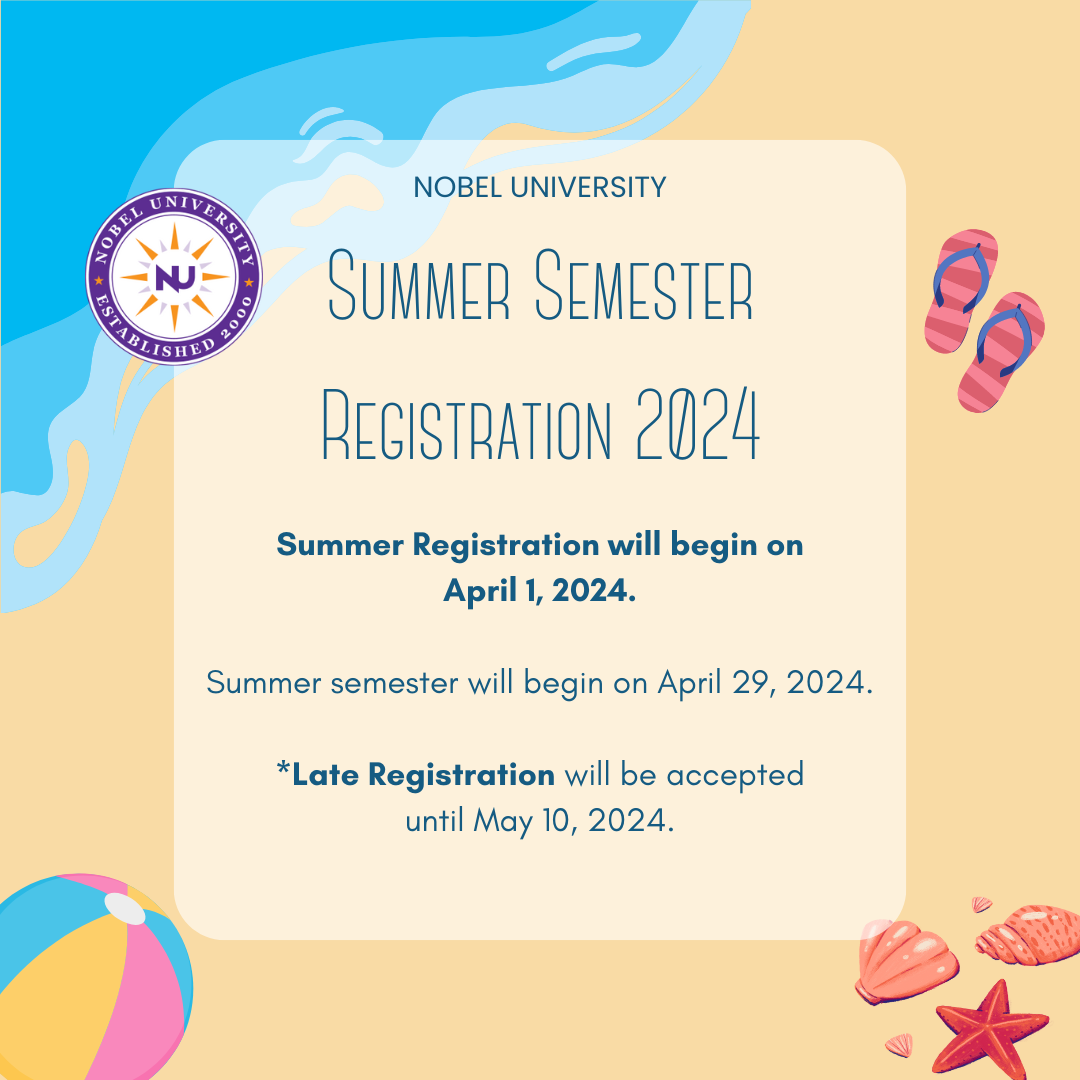 Summer Semester Registration 2024 Nobel University