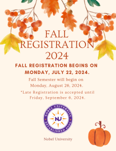 Fall Semester Registration 2024